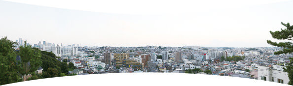 日中、新園舎2階ベランダからの風景